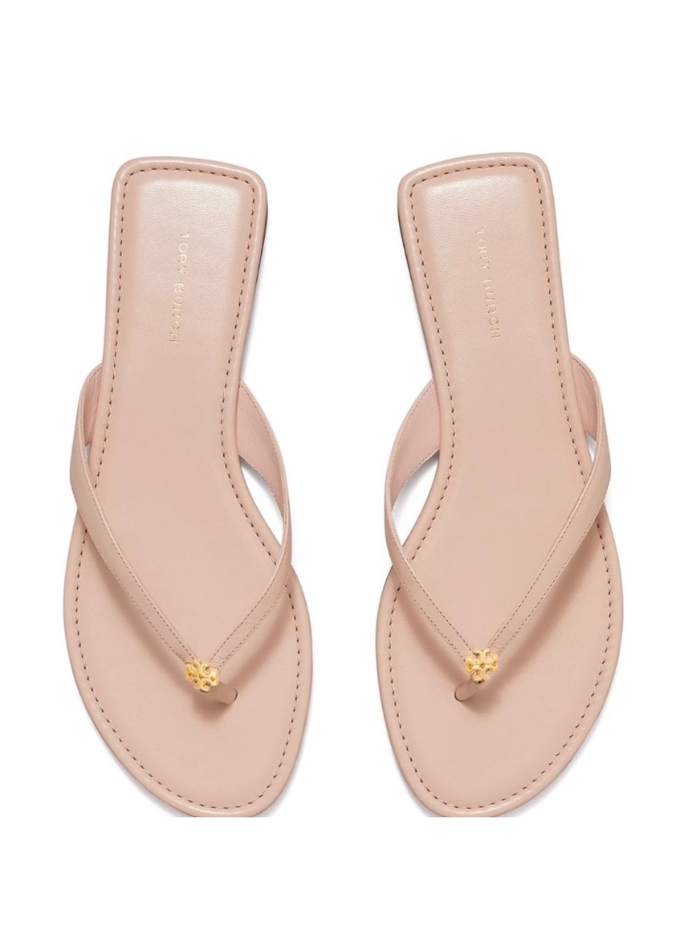 💕 NWT 💕 Tory Burch Classic Leather Flip Flop, Size 10, Shell Pink